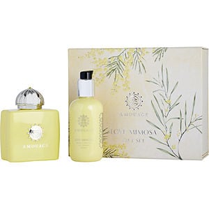 Amouage Love Mimosa Women Eau De Parfum Spray & Body Lotion Set